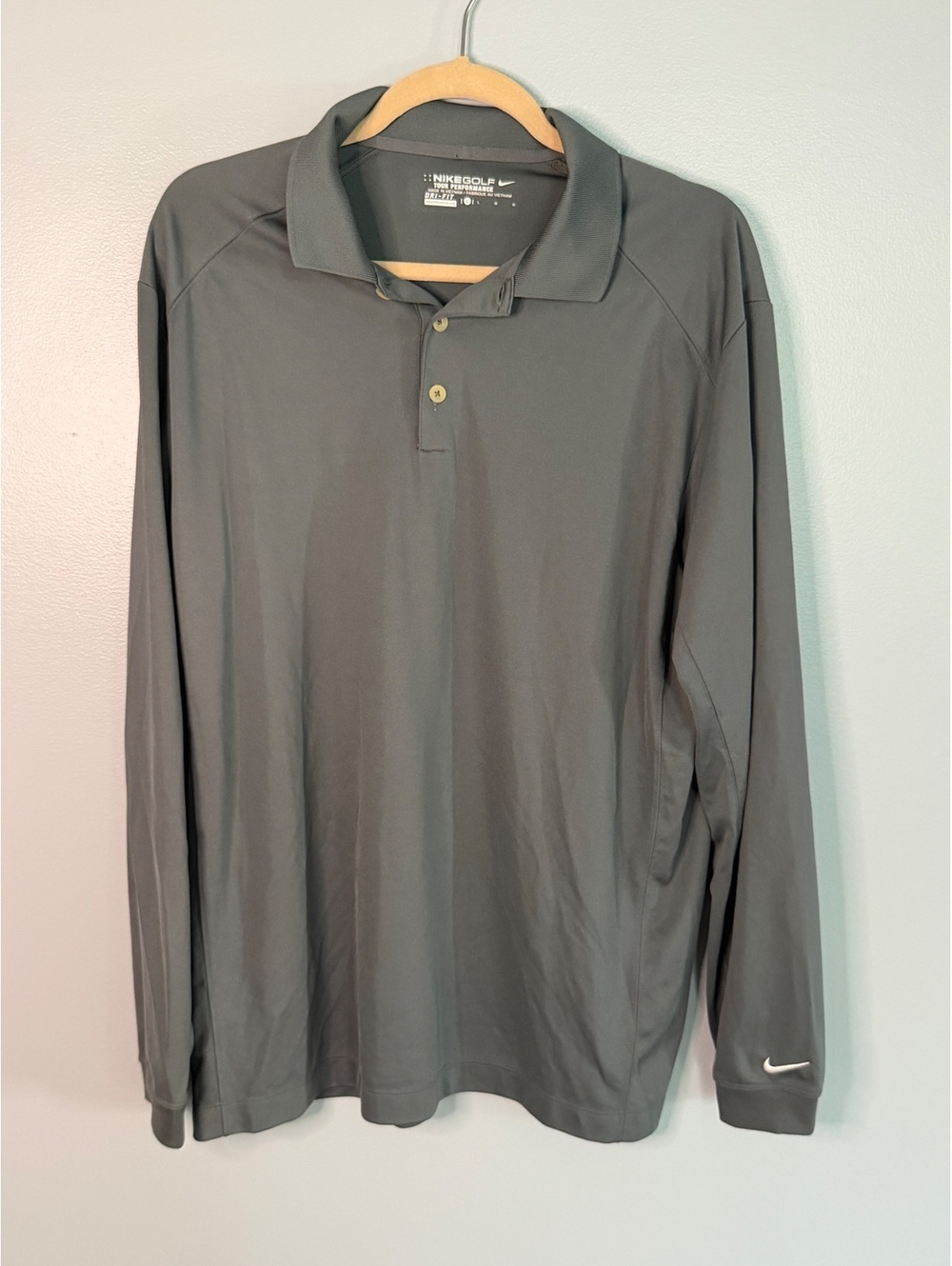 Nike Golf Tour Performance Dri-FIT Long Sleeve Polo Shirt - Size Large